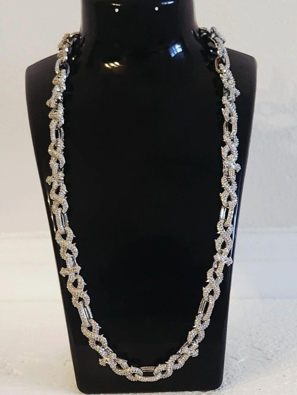 Silver Cross Infinity link chain/necklace